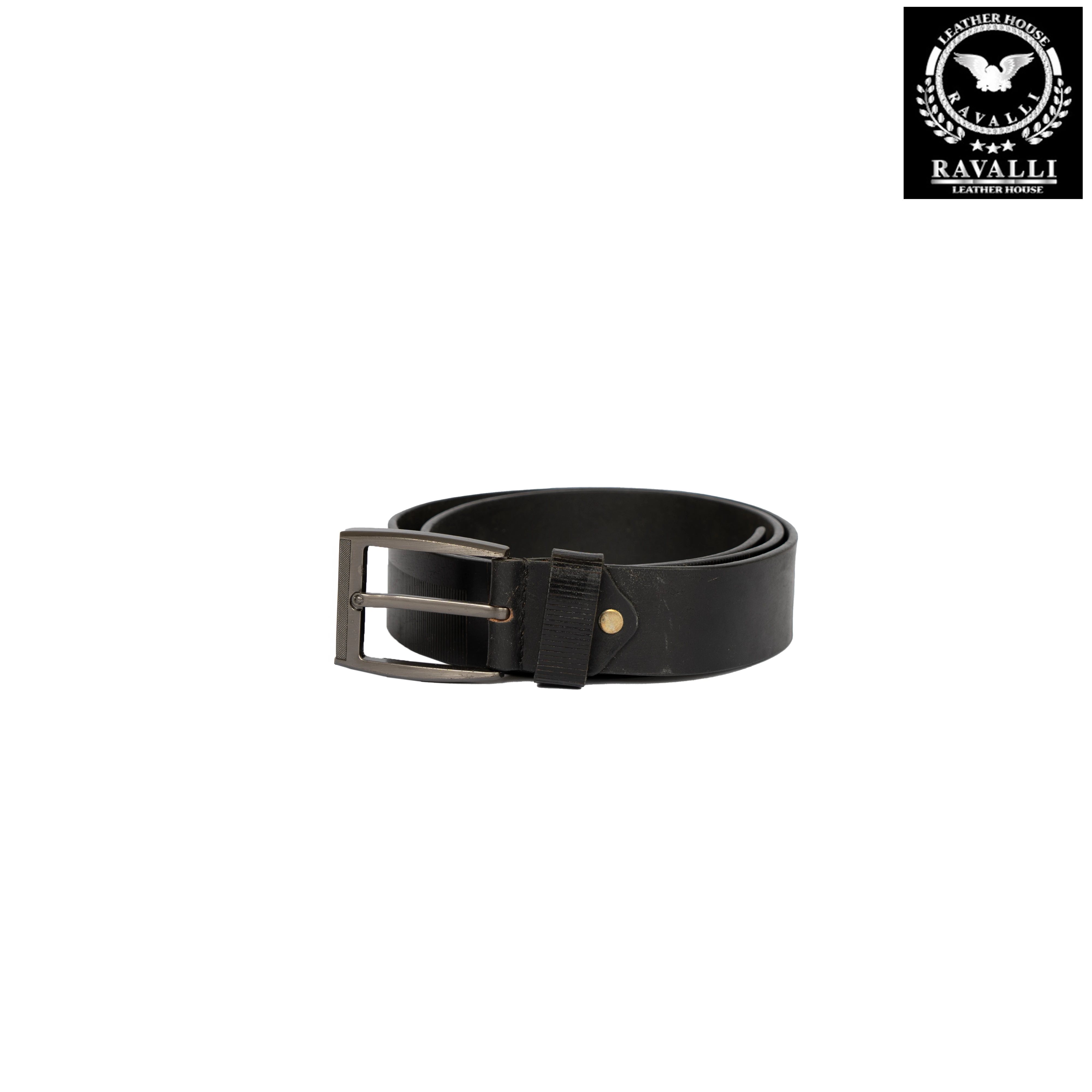 Men’s Leather Belt – Fine Line Pattern – 100% Genuine Leather